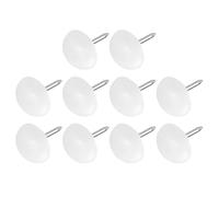 METALLIXITY Furniture Feet Nail (14mm/0.55in) 40Pcs, Plastic Half-Circles Chair Glides Sliders - for Chairs Sofa Furniture Sliders Protector Pad, White