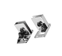 METALLIXITY Glass Door Hinge, (3mm-5mm Glass Thickness) 1Pair, Zinc Alloy Glass Hinge Clamp - for Wine Cabinet Display Cabinet Bathroom Gate