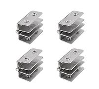 METALLIXITY Glass Door Hinge, (5mm-8mm Glass Thickness) 4Pcs, Glass Hinge Clamps - for Wine Cabinet Display Cabinet Bathroom Gate