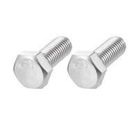 METALLIXITY Hex Bolts (M14-2x35mm) 2Pcs, 304 Stainless Steel Coarse Fully Threaded Hex Head Screw Bolt Machine Screws - for Furniture Repair, Silver