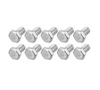 METALLIXITY Hex Bolts (M5-0.8x8mm) 30Pcs, 304 Stainless Steel Coarse Fully Threaded Hex Head Screw Bolt Machine Screws - for Furniture Repair, Silver