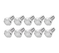 METALLIXITY Hex Bolts (M6-1x12mm) 30Pcs, 304 Stainless Steel Coarse Fully Threaded Hex Head Screw Bolt Machine Screws - for Furniture Repair, Silver