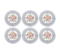 METALLIXITY Lace Coasters, 12cm Lace Doilies Crochet - Gray, 6Pack