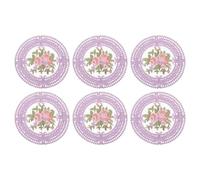 METALLIXITY Lace Coasters, 12cm Lace Doilies Crochet - Light Purple, 6Pack