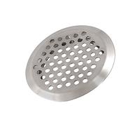 METALLIXITY Mesh Hole Air Vents (53mm/2") 1Pcs, Stainless Steel Circular Soffit Vent - for Furniture Repair, Kitchen, Bathroom, Wardrobe, Silver