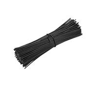 METALLIXITY Metallic Twist Ties (1x100mm/0.04"x3.94") 500Pcs, PVC Reusable Cable Cord Ties Fastening - for Home Cable Wire Management Gardening, Black