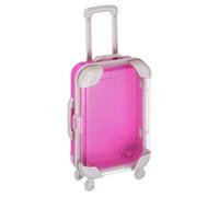 METALLIXITY Mini Plastic Suitcase, Tiny Suitcase Gift Bag, 4.9x3x1.4, Rose Red | False Eyelashes Trolley Storage Box with Handle & Wheels Party Favors for Eyelashes Jewelry Hairpins