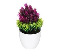METALLIXITY Mini Potted Decorative Fake Plants, Small Artificial Desk Plants Artificial Pine Needle Pineapple Plant - for Home Bedroom Bathroom Office Shelf Table Decoration, Magenta