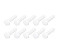 METALLIXITY Nylon Hex Bolts (M10-1.5x40mm) 15Pcs, Plastic Coarse Fully Threaded Metric Hex Head Cap Screw Bolt - for Various Industrial, White