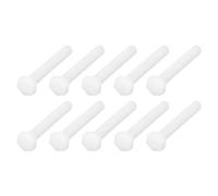 METALLIXITY Nylon Hex Bolts (M6-1x40mm) 30Pcs, Plastic Coarse Fully Threaded Metric Hex Head Cap Screw Bolt - for Various Industrial, White