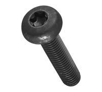 METALLIXITY Pan Head Torx Security Screws Bolts (M8-1.25x35mm) 12Pcs, Button Torx Head Machine Screws Carbon steel - for Furniture Woodworking Project, Black