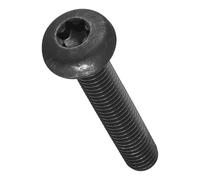 METALLIXITY Pan Head Torx Security Screws Bolts (M8-1.25x40mm) 10Pcs, Button Torx Head Machine Screws Carbon steel - for Furniture Woodworking Project, Black