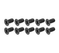 METALLIXITY Phillips Flat Head Screws (M4 x 8mm) 50Pcs, Carbon Steel Machine Screws - for Glasses Watch and Other Small Electronics, Black