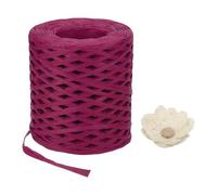 METALLIXITY Raffia Paper Craft Ribbon 200m/656ft Raffia Ribbon String Kraft Packing for Gift Wrapping, Crafting Supplies (Dark Purple)