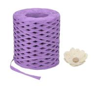 METALLIXITY Raffia Paper Craft Ribbon 200m/656ft Raffia Ribbon String Kraft Packing for Gift Wrapping, Crafting Supplies (Purple)