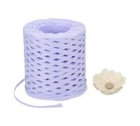 METALLIXITY Raffia Paper Craft Ribbon 200m/656ft Raffia Ribbon String Kraft Packing for Gift Wrapping, Crafting Supplies (Light Purple)