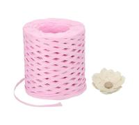 METALLIXITY Raffia Paper Craft Ribbon 200m/656ft Raffia Ribbon String Kraft Packing for Gift Wrapping, Crafting Supplies (Pink)