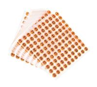 METALLIXITY Round Number Stickers (10mm/0.39") 15Sheet, Coated Paper Number 1-100 Self Adhesive Labels - for Home Storage Boxes Mailbox, Black/Orange