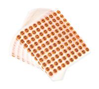 METALLIXITY Round Number Stickers (10mm/0.39") 30Sheet, Coated Paper Number 1-100 Self Adhesive Labels - for Home Storage Boxes Mailbox, Black/Orange