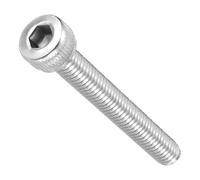METALLIXITY Socket Head Cap Screw(M4-0.7x35mm)25Pcs, 304 Stainless Steel Allen Socket Drive Metric - Machine Internal Hex Screw UNC Coarse Thread, Silver Tone