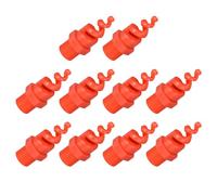 METALLIXITY Spiral Cone Atomization Nozzle (46mm/1.8") 8Pcs, PP 1/4 BSPF Dust Remove Atomized Sprayer - for Home Washing Gas Cooling, Red