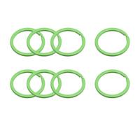 METALLIXITY Split Keychain Rings (30mm/1.2inch) 8 Pcs, Round Flat Key Holder for Keys - for Keys Organization, Decoration, Green