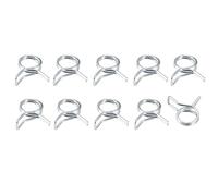 METALLIXITY Spring Hose Clamp (13mm/0.51") 10Pcs, Double Wire Spring Steel Clips - for (13.5mm to 14.5mm/0.53" to 0.57") OD Home Garden Hose Tube Fastening