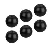 METALLIXITY Threaded Ball Knobs (25mm/0.98") 6Pcs, Plastic Ball Lever Knob with M6 Female Thread Iron Insert - for Machine Handle Tool Replacement, Black
