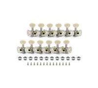 Metallor 12 Strings Acoustic Guitar Tuning Pegs Chrome Plated Machine Heads Single Hole 6L 6R.