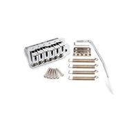 Metallor 6 String Electric Guitar Tremolo Bridge Zinc Saddles for Fender Strat Squier Style Guitar with Whammy Bar Chrome.