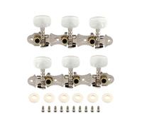 Metallor Folk Acoustic Guitar Tuning Pegs Machine Heads Tuning Keys Tuners Double Hole 3L 3R Chrome.
