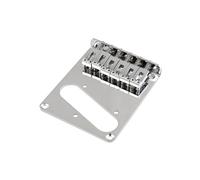 Metallor Guitar Bridge Vintage Style Top Loader Bridge or String Through Body Bridge 6 Saddles Compatible with 6 String Tele Telecaster Style Electric Guitar Parts Replacement Chrome.