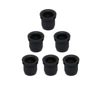 Metallor Guitar String Mounting Ferrules Through Body Mounts String Caps for Tele Telecaster Style Electric Guitar Parts Replacement Set of 6Pcs. (Black)