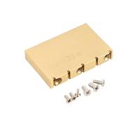 Metallor Guitar Tremolo Block Solid Brass 33mm Base Height 50mm Width for Floyd Rose Style Locking Electric Guitar Tremolo Bridge or Gotoh 1996T Bridges Gold. (33mm)