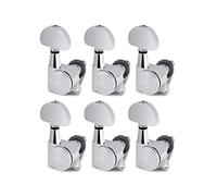 Metallor Locking Guitar String Tuning Pegs Tuning Keys Machine Heads Tuners 1:18 Gear Ratio 6 In Line for Right Handed Electric Guitar or Acoustic Guitar Parts Accessories Half Round Head Chrome.
