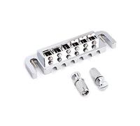Metallor Tune-O-Matic Wraparound Bridge Stop Tailpiece Wrap Around Adjustable Combination Saddle Bridge Tailpiece for 6 String Les Paul LP Style Electric Guitar Chrome.