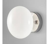Metallux Dolce wall light, chrome/white lampshade