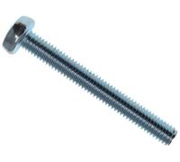 Metalmate, Machine Screw Pozi Compatible Pan Head ZP M6 x 50mm Box 25, with a pan head that provides a secure hold in various materials and applications, maintaining structural integrity