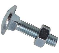 Metalmate® MEMCSX0625 Cup Square Hex Bolt & Nut Zp M6 X 25Mm Box 50