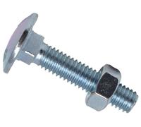 Metalmate® MEMCSX0630 Cup Square Hex Bolt & Nut Zp M6 X 30Mm Box 50