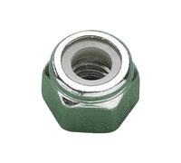 Metalmate Type P Nylon Insert Nuts, Zinc Plated in Metallic Silver Metalmate Metallic Silver