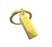 Metalmorphose 3.5 Contemporary Gold Bar Keyring MTM044, gold-coloured, EU 3.5, Contemporary