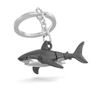 METALMORPHOSE - Articulated Shark Key Ring - Shark - Sea Animals - Gift for Men and Women, Black, One Size