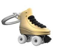 O meta[l]morphose METALMORPHOSE - Gold Roller Skates Keyring - Passion Sport - Skating - Gift for Men and Women, gold, One Size, Retro