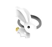 METALMORPHOSE - Key ring White rabbit and golden tassel - MTM068-01