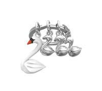 Metalmorphose MTM112-01 Keyring with 3 Silver-Plated Babies, White and Chrome, L, One Size