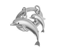 O meta[l]morphose METALMORPHOSE MTM145-06 Dolphin & Baby Sound Keyring, Silver, One Size, Unique, silver, Taille unique, One size