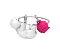 METALMORPHOSE MTM189-01 Key Ring White Cat and Ball of Wool, white, One Size, One size