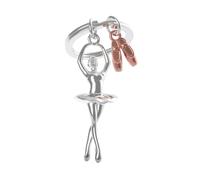 O meta[l]morphose METALMORPHOSE MTM220-02 Keyring Dancer Star and Slippers, Silver, Rose Gold, One Size