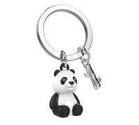 METALMORPHOSE MTM293-01 Panda and Bamboo Key Ring, black/white, One Size, One size